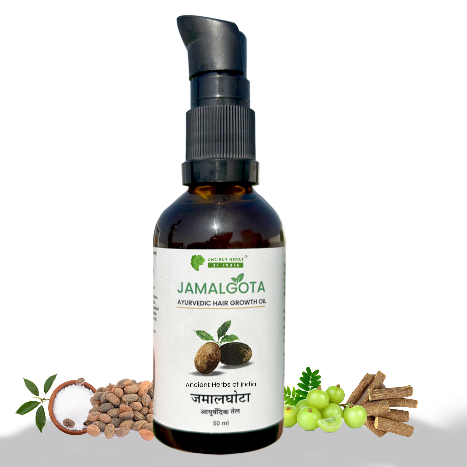 Jamalgota Detoxified Hair Growth Oil – Herbal Anti-Hair Fall & Scalp Nourishing Oil for Stronger, Thicker Hair Regrowth | Natural Ayurvedic Hair Treatment