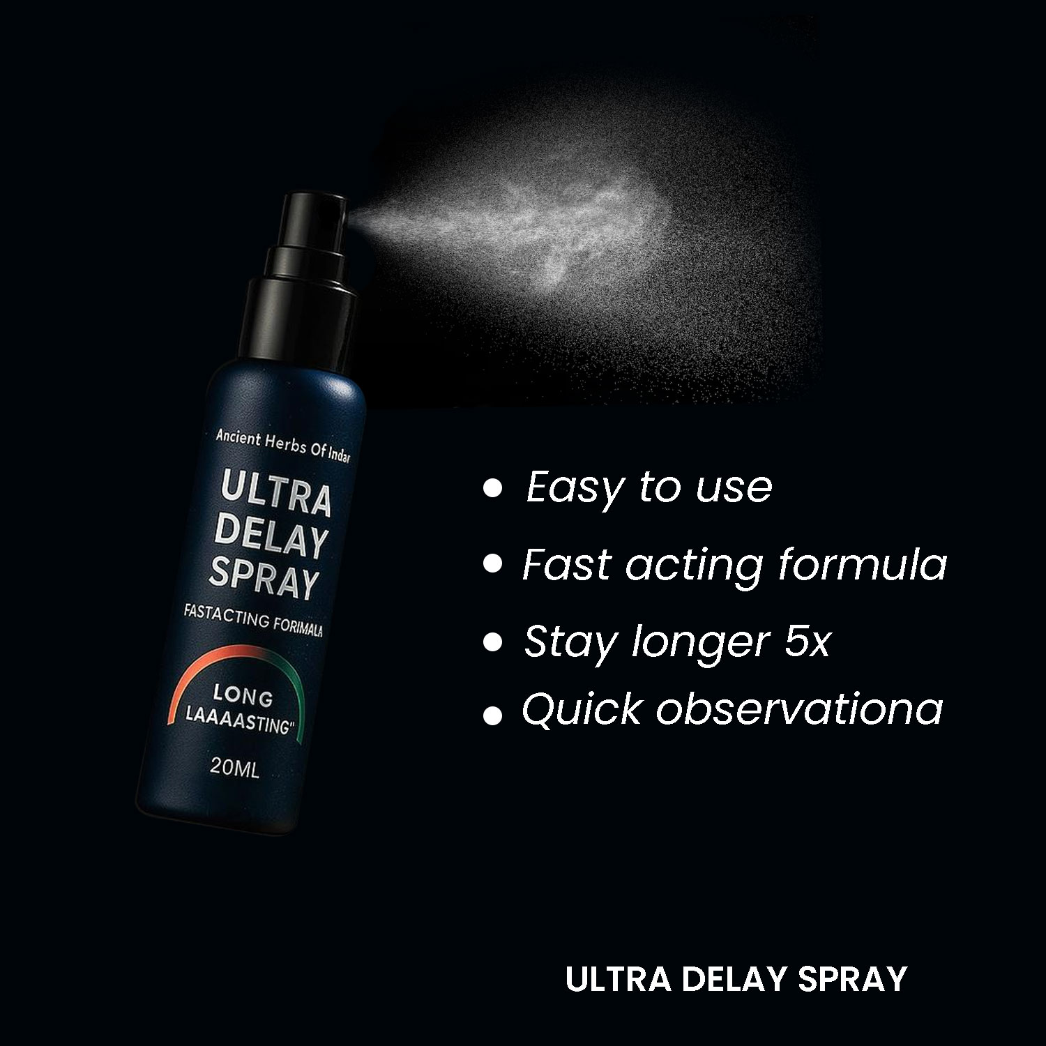 AA Ultra Delay Spray for Men – Gentle Desensitizing & Climate Control Formula for Extended Enjoyment | Non-Lidocaine Herbal Blend