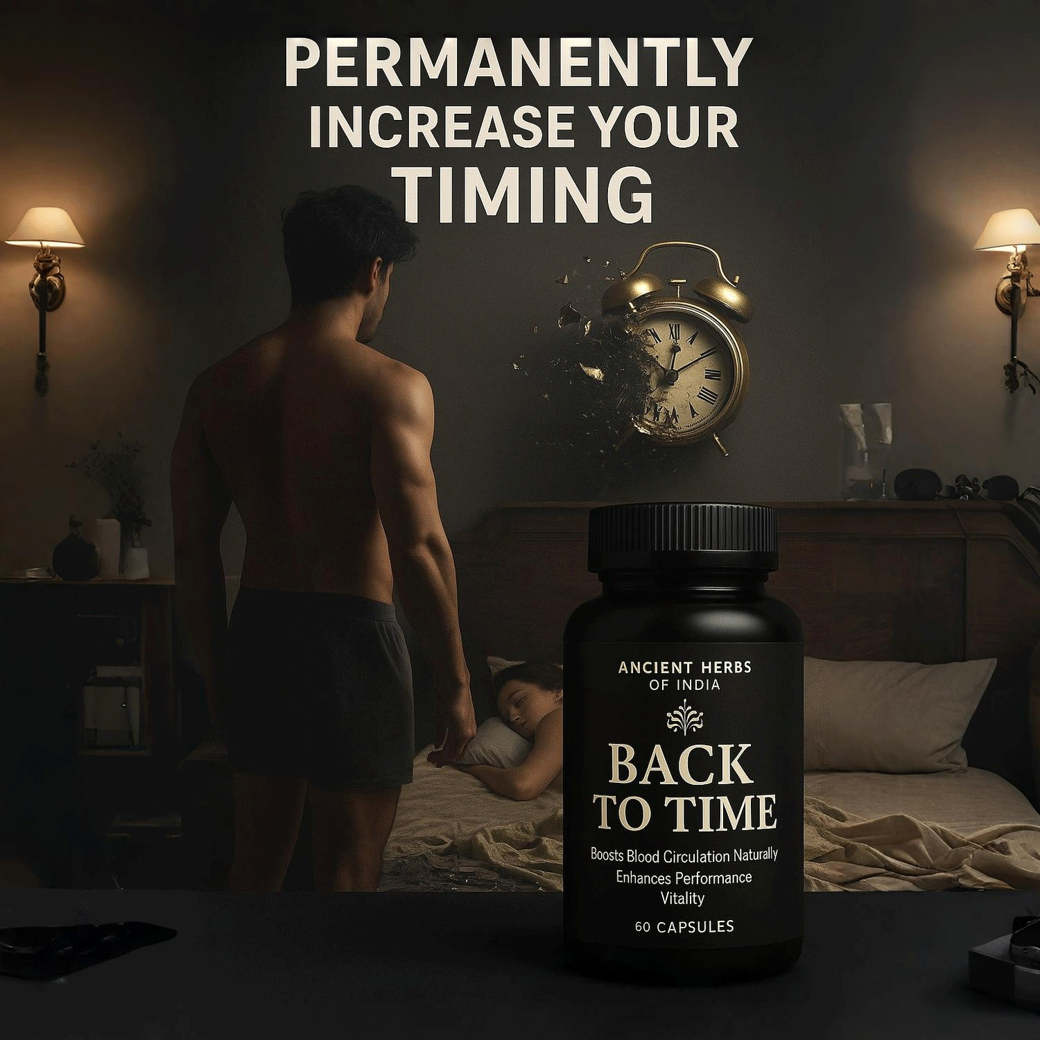 Back To Time Capsules – Men’s Vitality & Stamina Support Supplement | Wellness Formula for Energy, Performance Confidence & Daily Strength | 60 Capsules