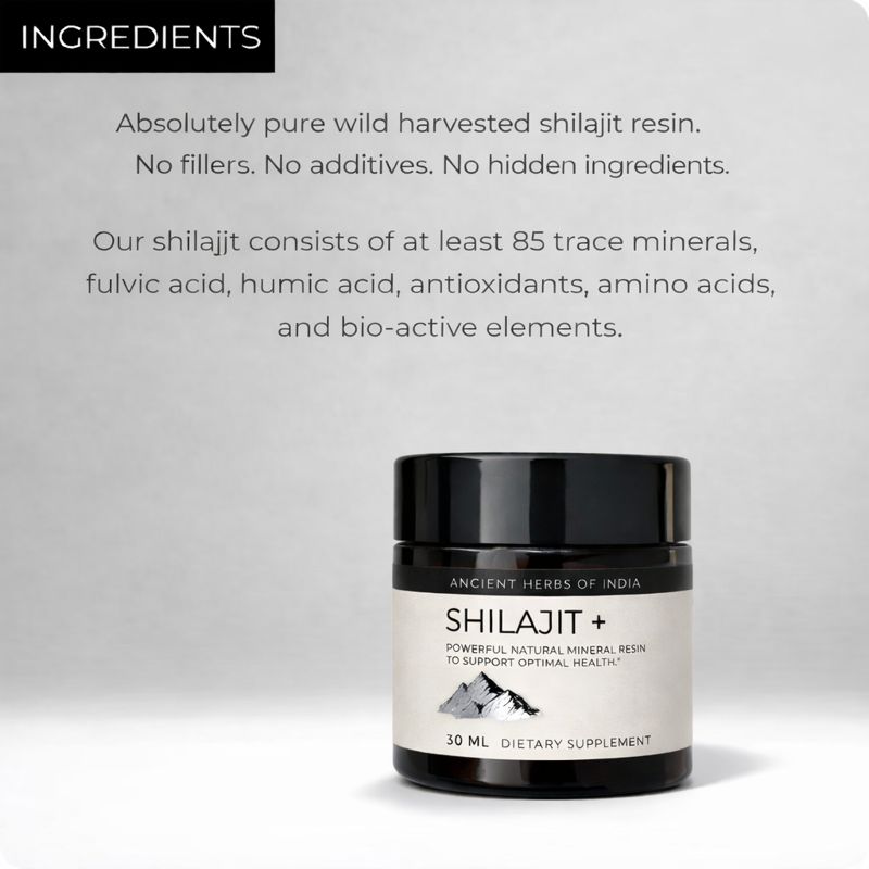 Pure Himalayan Shilajit+ Resin | Authentic Organic Golden Grade A | Rich in Fulvic Acid & Trace Minerals