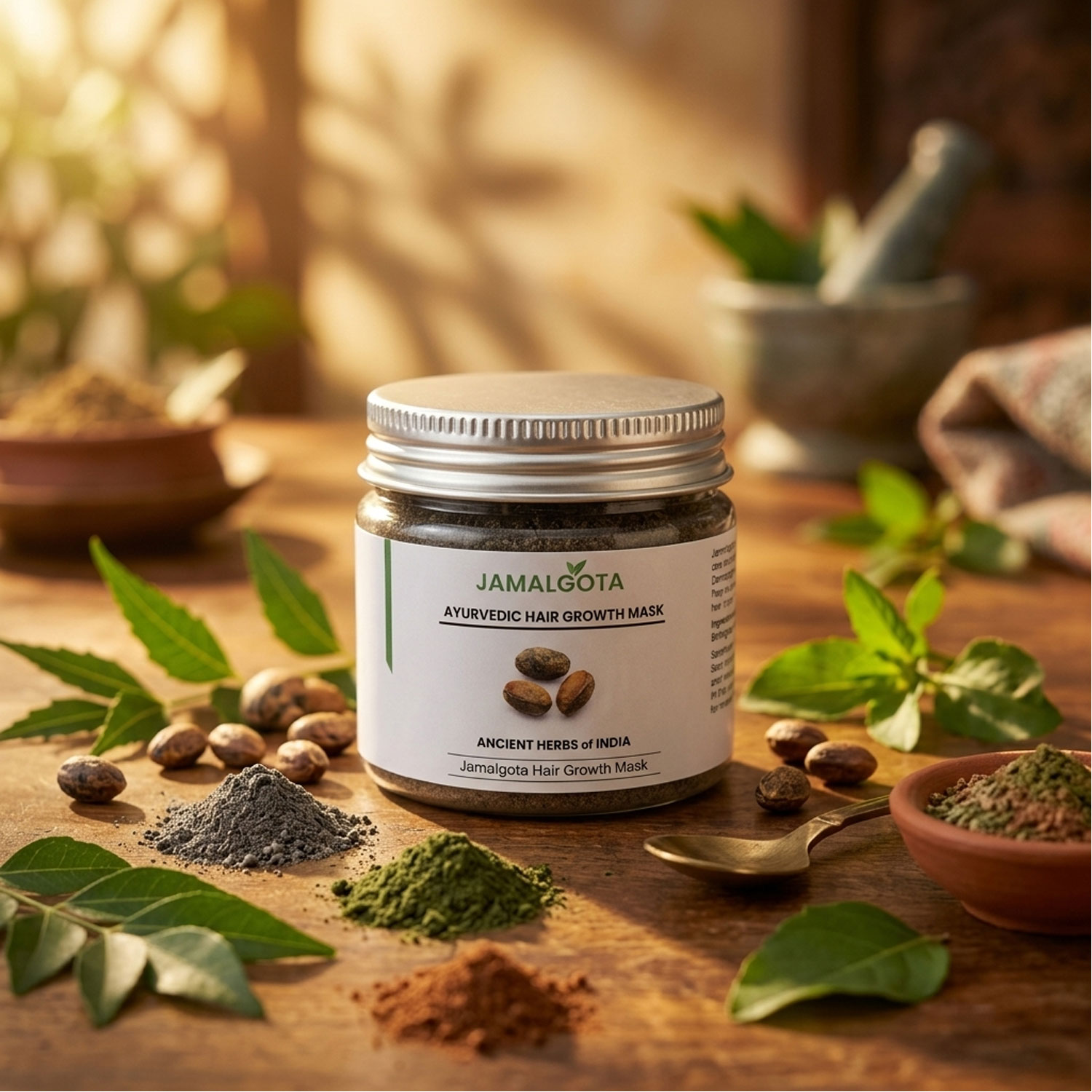 Jamalgota Powder for Hair Growth (Milk Detoxified); Ayurvedic Scalp Treatment Mask; Supports Hair Regrowth & Alopecia Care; Follicle Activation; Herbal Hair Growth Powder; External Use (Pack of 2)