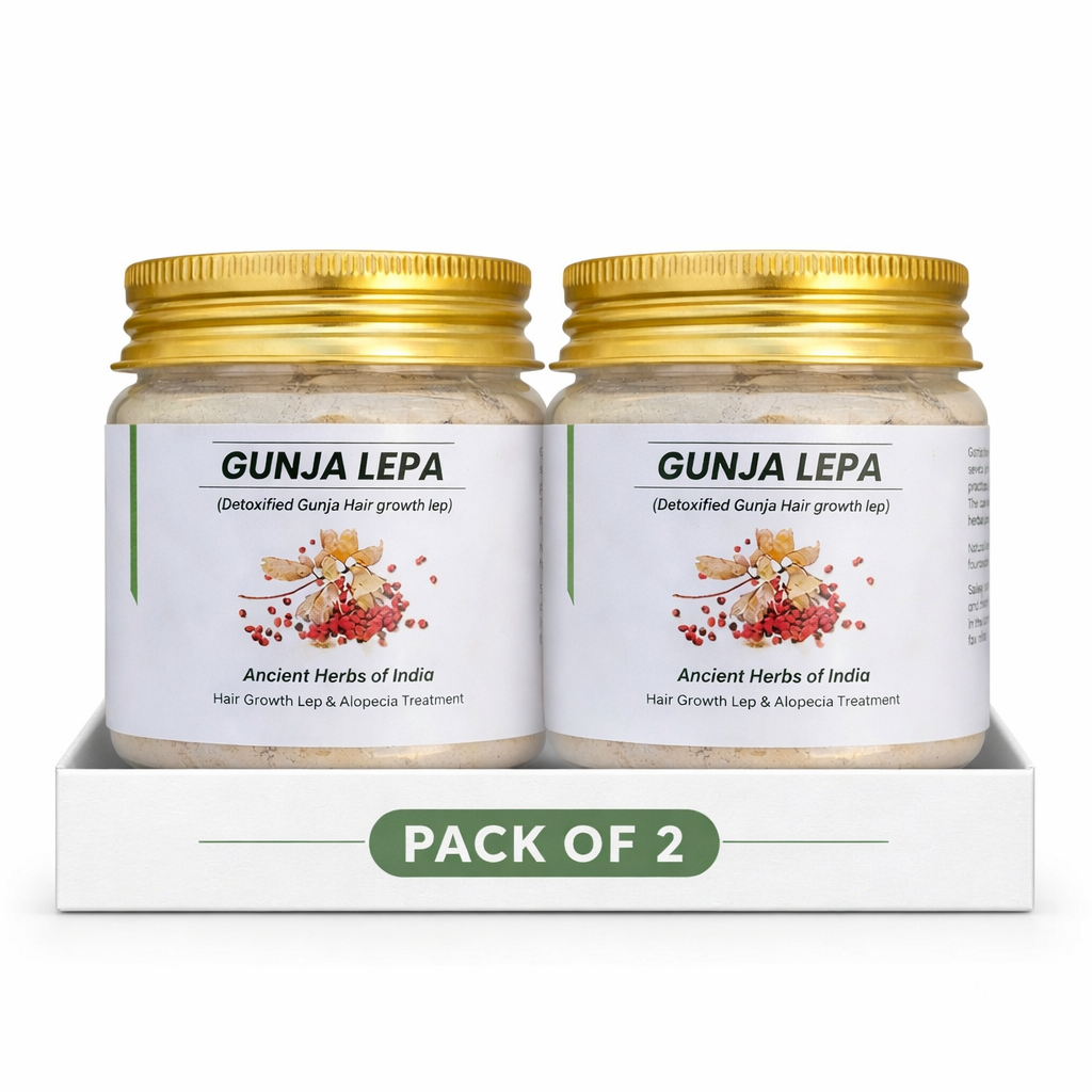 Gunja Powder for Hair Growth (Milk Detoxified); Ayurvedic Hair Regrowth Lep; Supports Alopecia Care; Activates Hair Follicles; Scalp Treatment Mask; Natural Herbal Powder