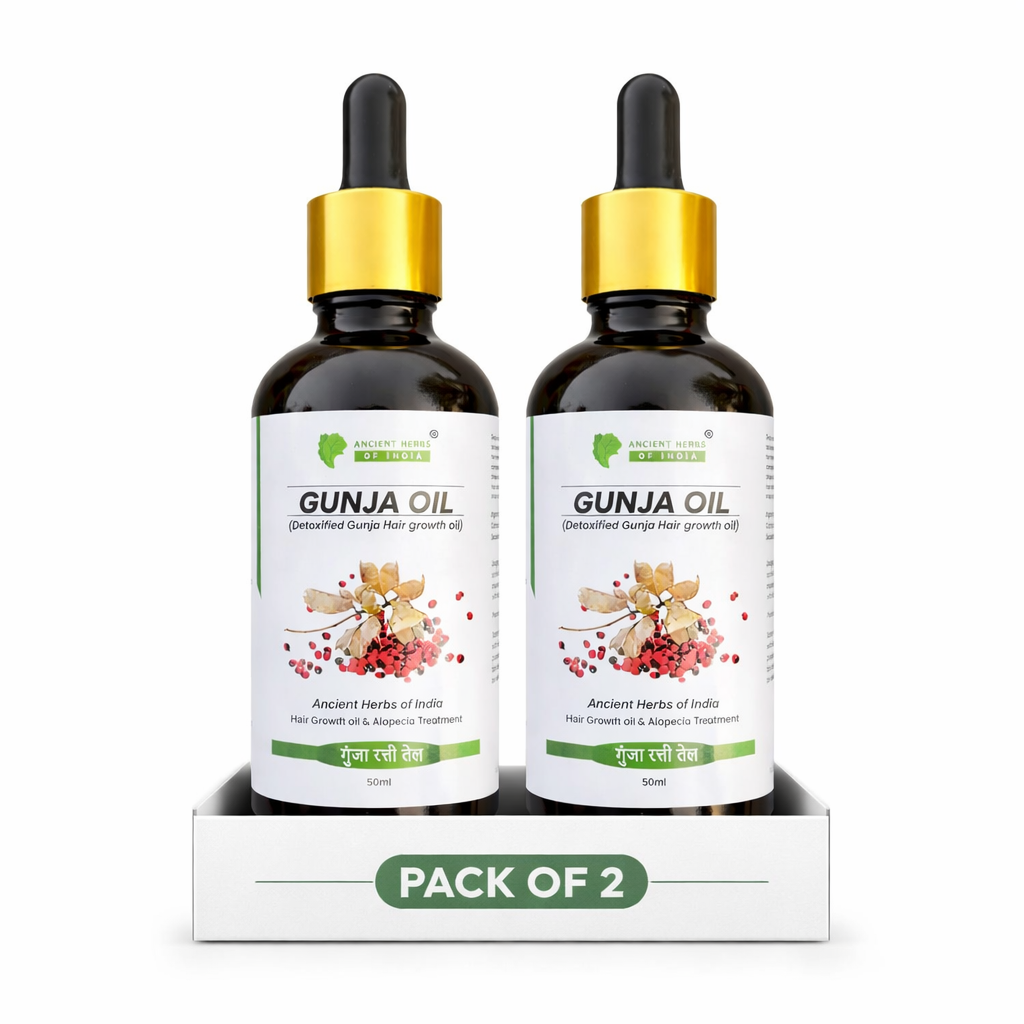 Gunja ratti hair oil for Hair and Scalp Treatment and Alopecia Treatment With Natural Extract of Arbus Precatorius