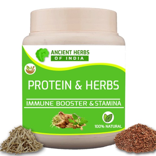 ANCIENT HERBS OF INDIA Protein & Herbs (12+ zadi buties) Immune Booster / Stamina