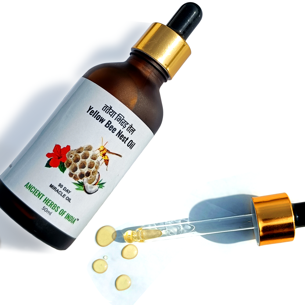 Yellow bee nest oil For Hair fall control and Hair Regrowth - Tataiya chatte ka oil