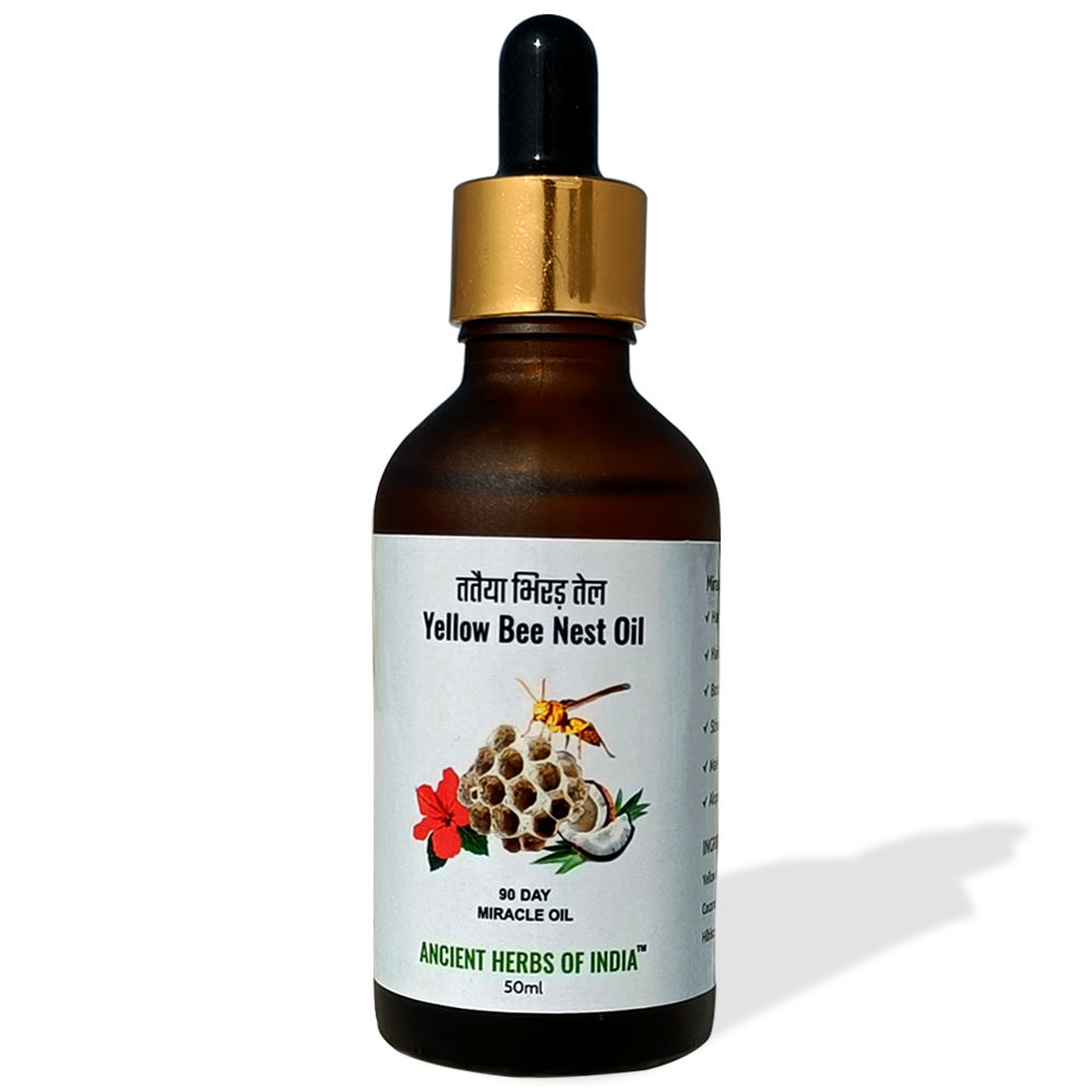 Yellow bee nest oil For Hair fall control and Hair Regrowth - Tataiya chatte ka oil