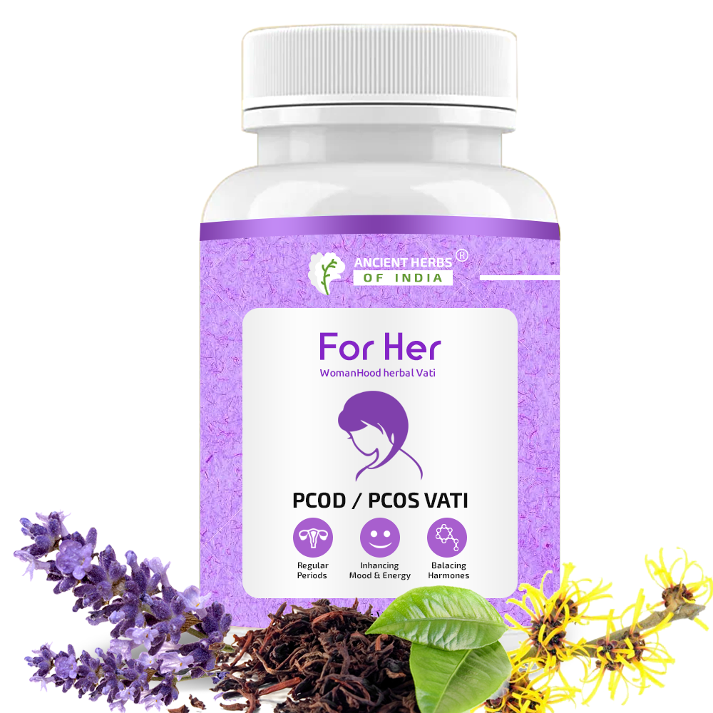 PCOD & PCOS Vati For Womenhood – Help in Irregular periods, Hormonal Imbalance and Stress – PCOS&PCOD Powder For Women.