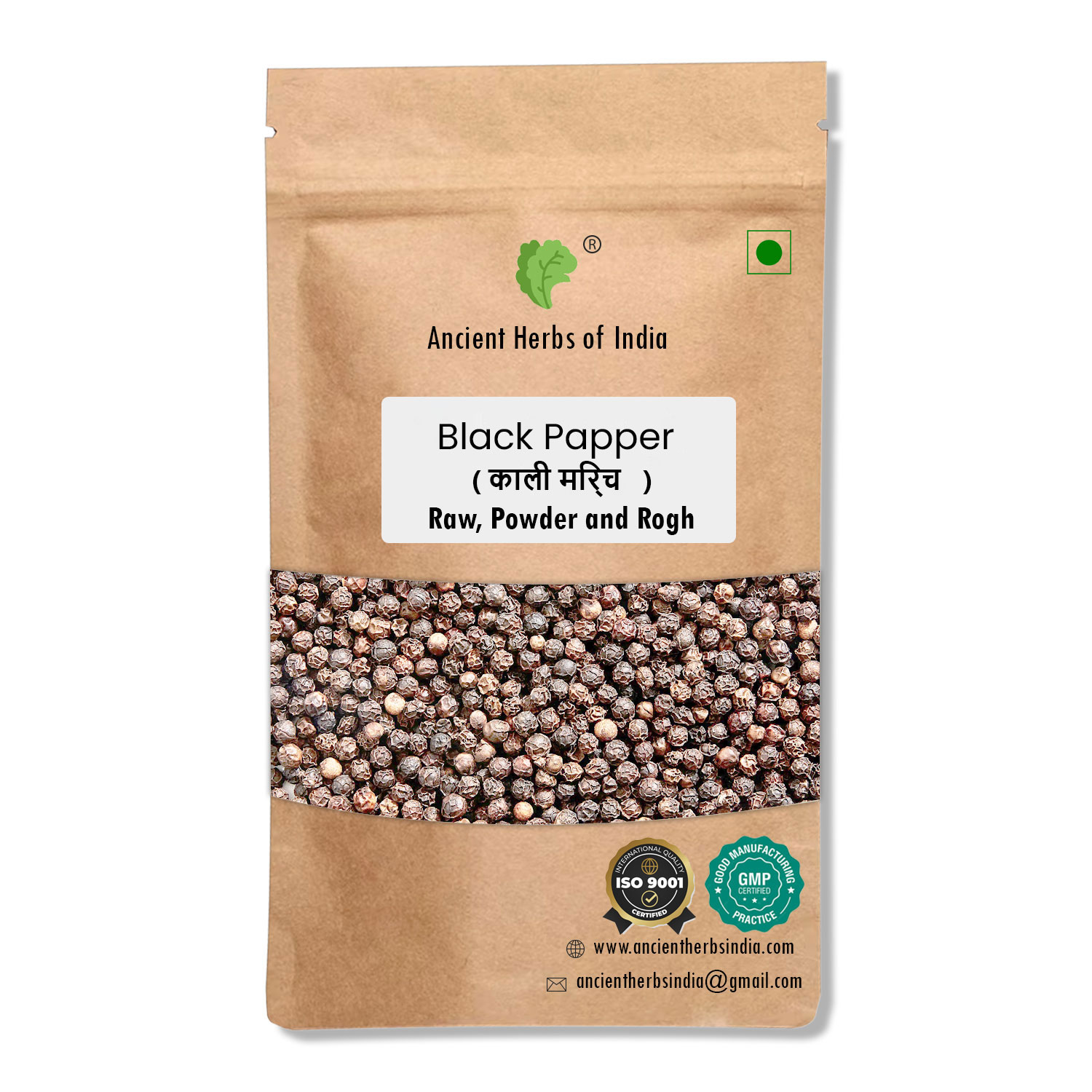 Ancient Herbs Premium Organic Black Pepper Powder - Bold Flavor, Fine Grind, 100% Pure and Natural
