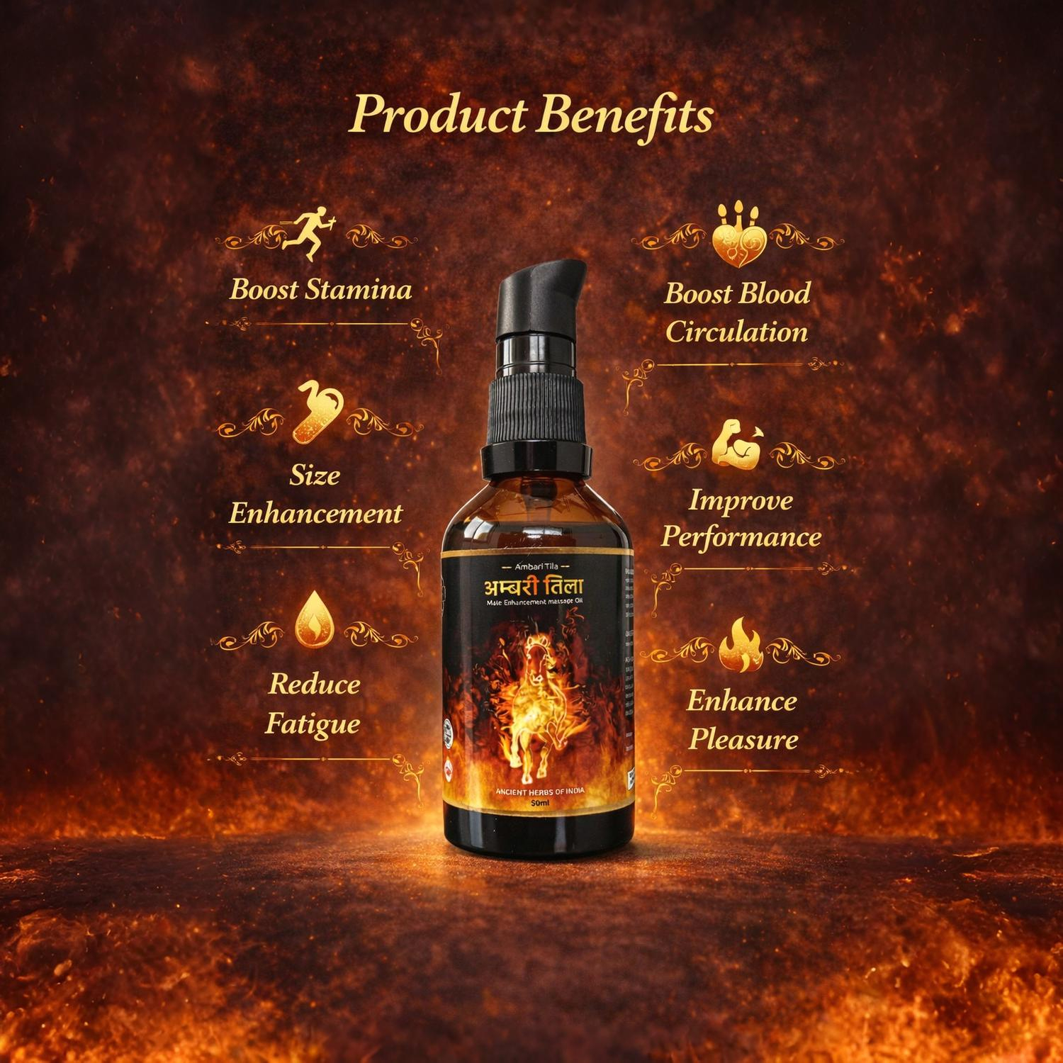 Ambari Tila men Massage oil for muscles growth and size | Ambri Tila oil