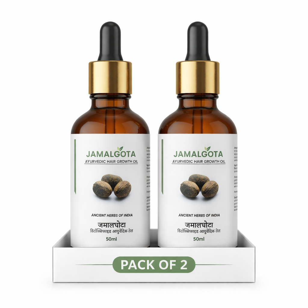 Jamalgota oil for Hair growth and Alopecia Treatment With Jamalgota and Garlic and Natural herbs | For Men and Women Alopecia Treatment